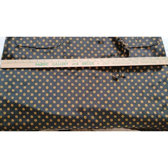 Vtg 80s Leslie Fay Midi Dress Women's Black Brown Paisley Tie Front Secretary 14 - Picture 13 of 15